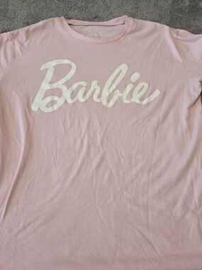 Mattel Barbie Pink Short Sleeve Tee with White Script